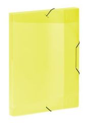 Viquel  Desky s gumičkou Coolbox, transparentní žlutá, PP, 30 mm, A4, VIQUEL 021392-09
