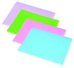 Desky s gumičkou, 15mm, PP, A4,  pastelová růžová, PANTA PLAST