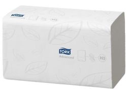 TORK  290163 Ručníky  Advanced Z, bílé, papírové, skládané, systém H3, TORK