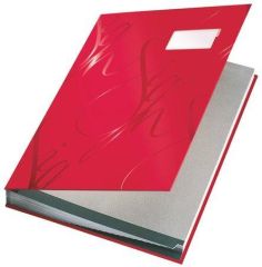 Designová podpisová kniha, červená, A4, 18 částí, LEITZ