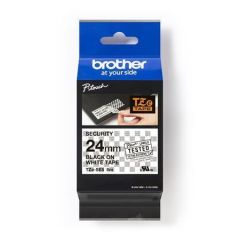 Brother  Etiketovací páska Tze-SE5, černý tisk na bílém, 24 mm x 8 m, bezpečnostní, BROTHER