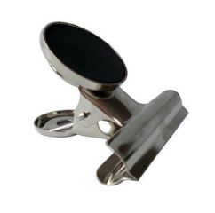 Klip na dokumenty s magnetem, stříbrná, 50 mm, kov, 12 ks/balení, HGA1755 ,balení 12 ks