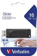 16GB USB Flash 2.0 Slider, VERBATIM, černý