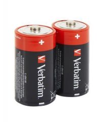 Baterie, C (malý monočlánek), 2 ks,VERBATIM Premium