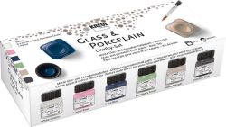 Sada barev na sklo a porcelán CHALKY, 6 x 20 ml, KREUL