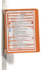 Durable  Prezentační kapsa VARIO® 5 MAGNETIC, oranžová, magnetická, nástěnná, 5 kapes, DURABLE