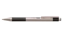 EF301BK Kuličkové pero F 301, modrá, 0,24 mm, černé tělo z nerezové oceli, ZEBRA
