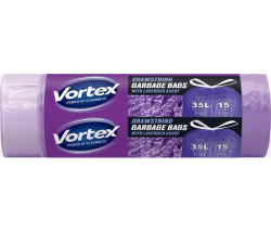Pytle na odpadky s vůní levandule, zatahovací, 35 l, 15 ks, HDPE, VORTEX MSZ3515VORTEXSCENTLA ,balení 15 ks