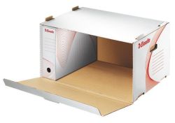 Archivační kontejner Standard, bílá, s předním otevíráním, karton, ESSELTE