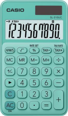 Casio  Kalkulačka kapesní, 10 místný displej, CASIO SL 310, zelená