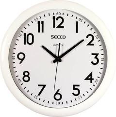 SECCO  Nástěnné hodiny, bílý rám, 39,5 cm, SECCO