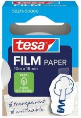 TESA  Lepicí páska Tesafilm, transparentní, popisovatelná, papírová, 19 mm x 10 m, TESA 59211-00000-00