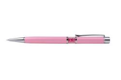 Kuličkové pero SWAROVSKI® Crystals, růžová, tmavě růžové krystaly ve střední části pera, ART CRYSTEL
