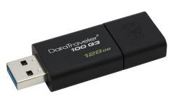 USB flash disk DT100, černá, 128GB, USB 3.0, KINGSTON