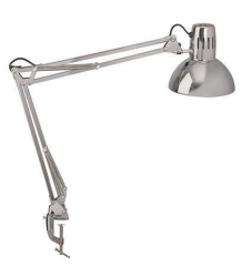 Stolní lampa Study, stříbrná, úsporná, MAUL 8230796