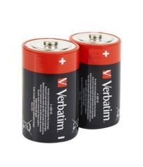 Baterie, D (velký monočlánek), 2 ks, VERBATIM Premium