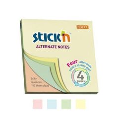 Stick´n  Samolepicí bloček, pastelové barvy, 76x76 mm, 100 listů, STICK N 21821 ,balení 100 ks