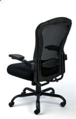 Manažerská židle Grande, textilní, černá, černá základna, MaYAH
