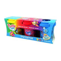Modelína FUNNY DOO, sada 3 barvy, 3x120 g, červená, modrá, žlutá, MITAMA 63848 ,balení 3 ks