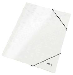 WOW Leitz  Desky s gumičkou Wow, bílá, lesklá, karton, 12 mm, A4, LEITZ