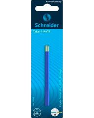 Refill ballpoint pen, 0,5 mm, SCHNEIDER Take 4, blue