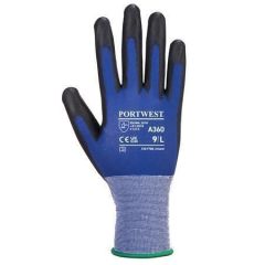 Ochranné rukavice Senti-Flex, modrá, nylon, dlaň potažená PU, velikost L