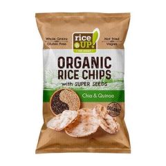 Rýžové chipsy Bio, chia semínka a quinoa, 25 g, RICE UP