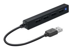 USB-HUB Snappy Slim, černá, 4 porty, USB, 2.0, SPEEDLINK