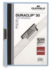 Durable  Desky s rychlovazačem DURACLIP® 30, modrá, s klipem, A4, DURABLE