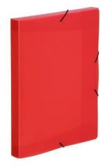 Viquel  Desky s gumičkou Coolbox, transparentní červená, PP, 30 mm, A4, VIQUEL 021375-09