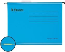 ESSELTE  Zesílené závěsné desky Classic s rychlovazačem, modrá, A4, recyklovaný karton, ESSELTE ,balení 10 ks