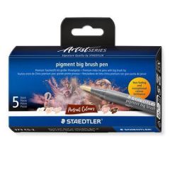 Štětcové fixy Pigment big brush 373, 5 portrétních barev, sada, STAEDTLER 373 C5-2
