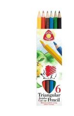 Barevné pastelky Ježek, 6 barev, trojhranné, maxi, ICO 7140133001