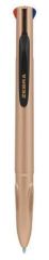 ZEBRA  81460 Kuličkové pero Smooth, čtyři barvy, 0,37 mm, stiskací mechanismus, pudrově růžové tělo, ZEBR