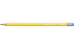 Stabilo  Grafitová tužka s gumou Pencil 160, žlutá, HB, šestihranná, STABILO