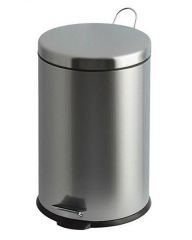 Odpadkový koš, pedálový, kovový, 30 l, VEPA BINS, chromovaný
