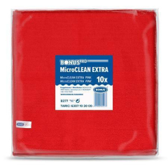 BONUS  Utěrka MicroCLEAN Extra, červená, univerzální, 10 ks, 40 x 40 cm, BONUS B277 ,balení 10 ks