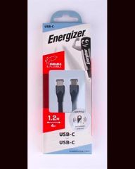 ENERGIZER  USB kabel, černá, USB-C - USB-C, 1,2 m, ENERGIZER 3492548231690
