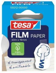 Lepicí páska Tesafilm, transparentní, popisovatelná, papírová, 19 mm x 33 m, TESA 59212-00000-00