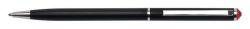 ART Crystella  Kuličkové pero SWS SLIM, černá, červený krystal SWAROVSKI®, 13 cm, ART CRYSTELLA® 1805XGS507