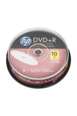 HP  DVD+R, potisknutelný, dvouvrstvý, 8,5 GB, 8x, 10 ks, spindle, HP 69306 ,balení 10 ks