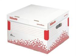 ESSELTE  Rychle-složitelný archivační kontejner s víkem Speedbox, vel. L, bílá, ESSELTE