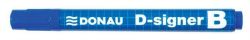 Donau  Popisovač na bílou tabuli D-signer B, modrá,  2-4mm, kuželový hrot, DONAU