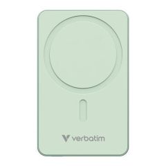 Verbatim  Magnetická powerbanka Charge n Go Essentials, zelená, bezdrátová, 10 000 mAh, VERBATIM 32228