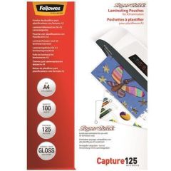 FELLOWES  Laminovací fólie SuperQuick, lesklá, A4, 125 micron, FELLOWES ,balení 100 ks