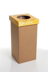 ÖKUKA  Koš na tříděný odpad Mini, recyklovaný, anglický popis, žlutá, 20 l, RECOBIN
