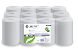 LUCART  Ručníky Eco, bílé, papírové, role, 1 vrstvé, LUCART