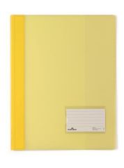 Desky s rychlovazačem DURALUX, žlutá, extra pevné, A4+, průsvitné, DURABLE 268004