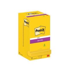 3M POSTIT  Samolepicí bloček Super Sticky, ultra žlutá, 76 x 76 mm, 12x 90 listů, 3M POSTIT 7100290189 ,balení 1080 ks