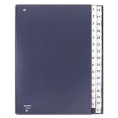 Třídící kniha, tmavě modrá, koženka, A4, 1-31, DONAU